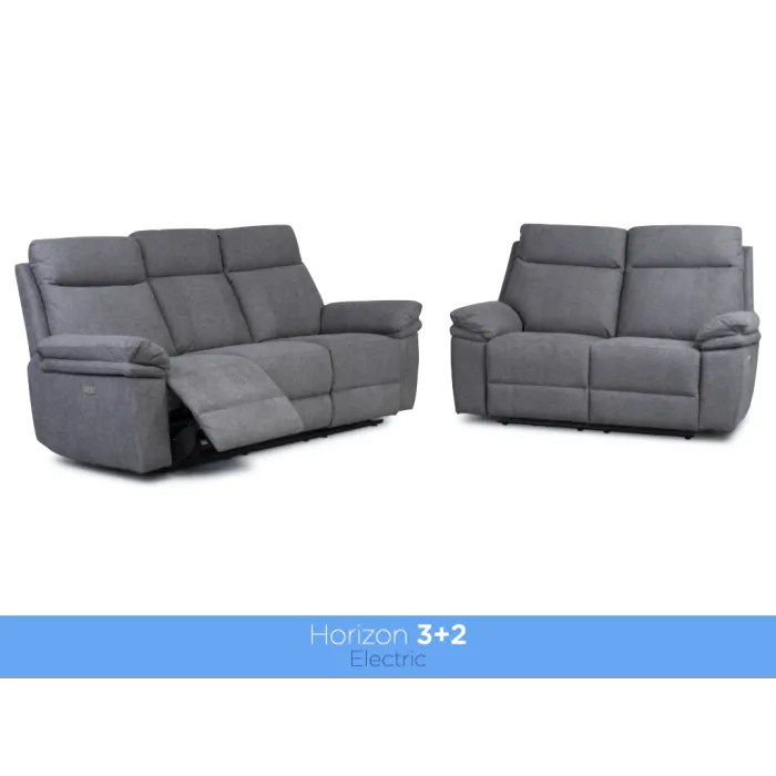 Horizon 3 Seater Fabric Sofa -Dark Grey