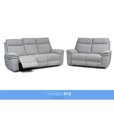 Horizon 2 Seater Fabric Sofa - Light Grey