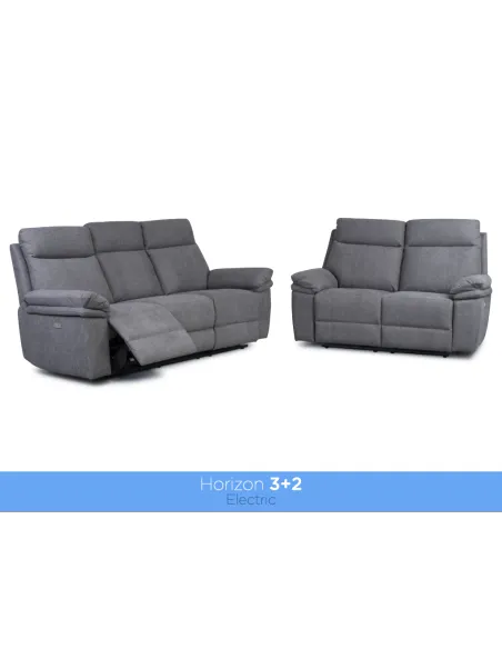 Horizon 2 Seater Fabric Sofa - Dark Grey