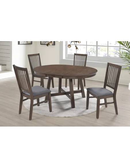 Roseville 115 - 154 cm Butterfly Extending Dining Table - Dark Oak