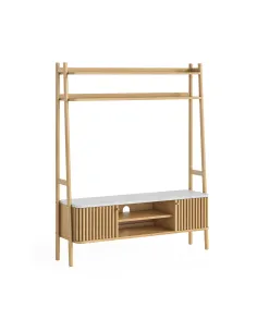 Boardwalk Natural 1370 mm Ladder TV Unit - Marble Top