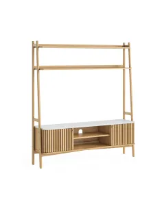 Boardwalk Natural 1650 mm Ladder TV Unit - Marble Top