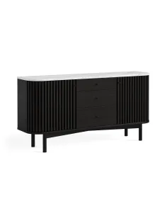 Boardwalk Sideboard - Black Oak/Marble Top