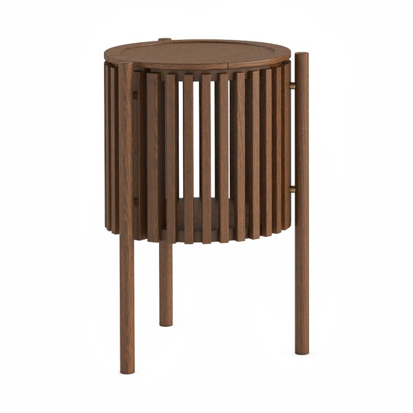 Boardwalk Story Side Table - Brown Oak