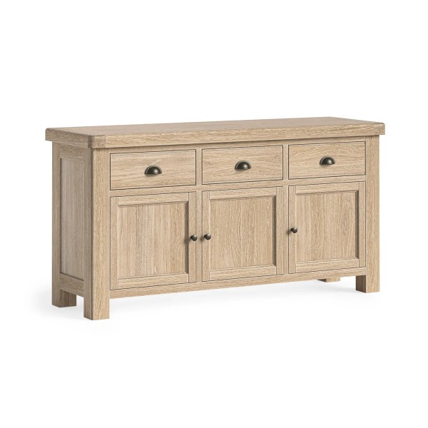 Gia Large Sideboard - White Wash Oak