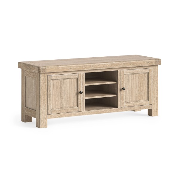 Gia 1400 mm TV Unit - White Wash Oak