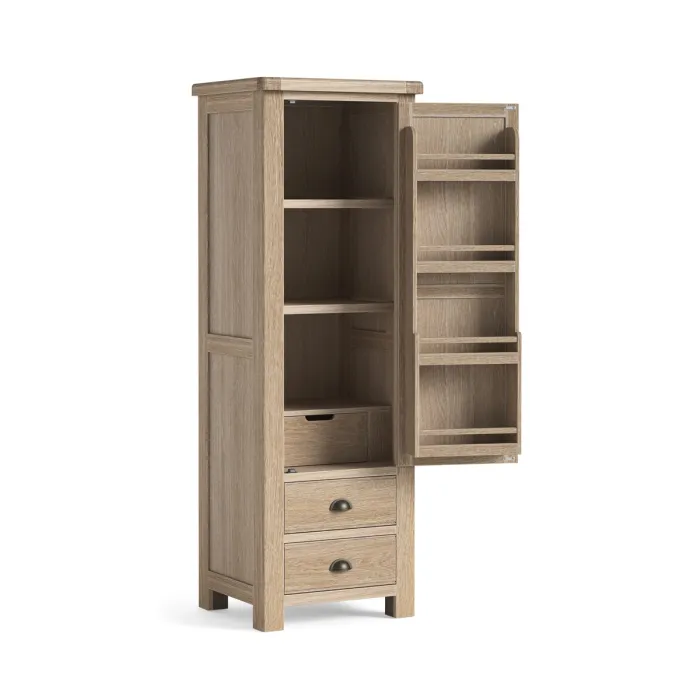 Gia Single Larder Unit - White Wash Oak