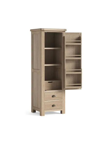 Gia Single Larder Unit - White Wash Oak