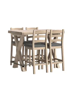 Gia Bar Table - White Wash Oak 2