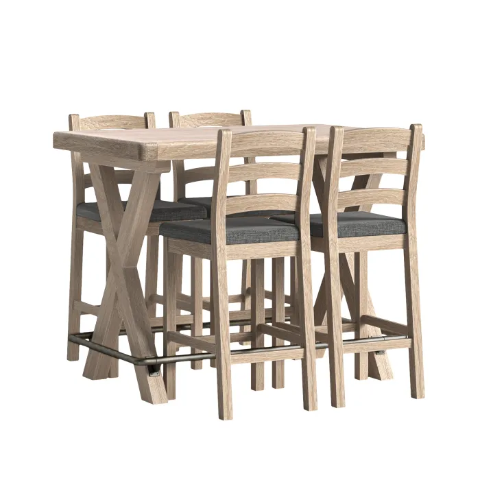 Gia Bar Table - White Wash Oak