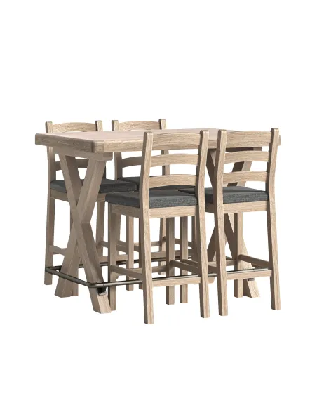 Gia Bar Table - White Wash Oak