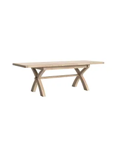 Gia Cross Leg Extending Dining Table - White Wash Oak 2