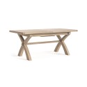 Gia Cross Leg Extending Dining Table - White Wash Oak
