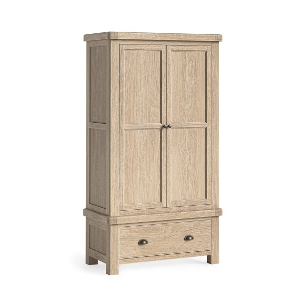 Gia Gents Wardrobe - White Wash Oak