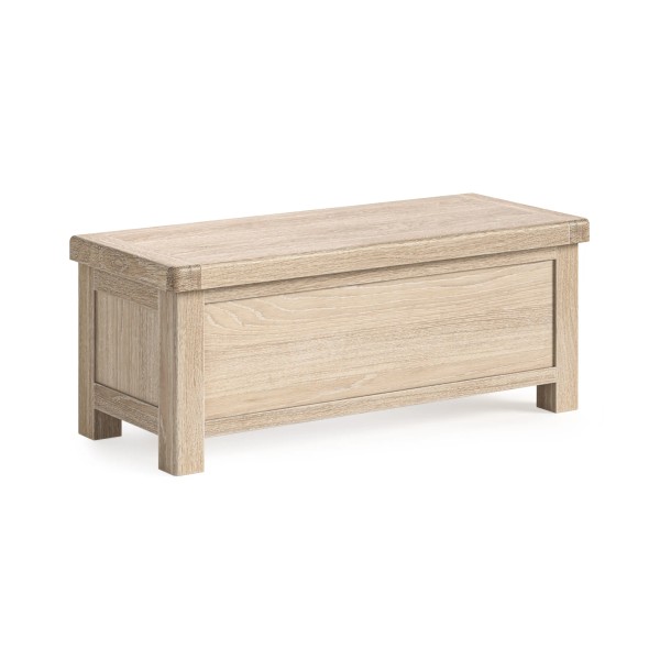 Gia Blanket Box - White Wash Oak