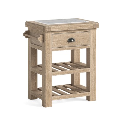 Gia Small Kitchen Island - White Wash Oak