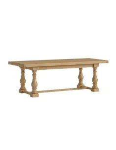 Gia Large Extending Trestle Dining Table - Natural Oak