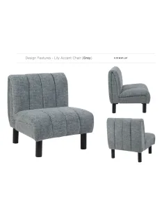 Lily Accent Chair - Grey 2
