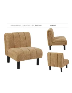 Lily Accent Chair - Mustard 2