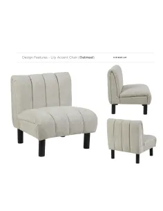 Lily Accent Chair - Oatmeal 2