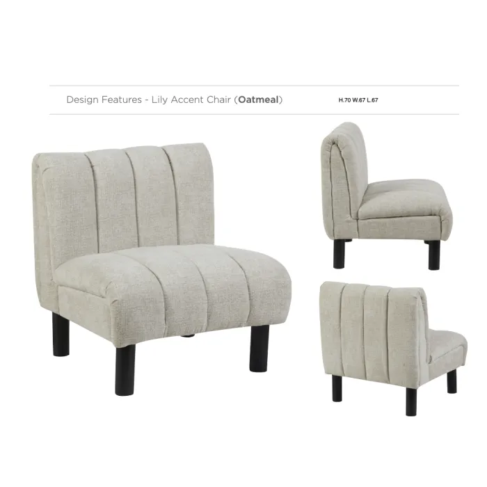 Lily Accent Chair - Oatmeal