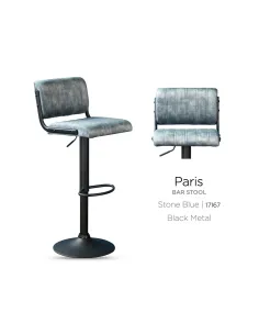 Paris Bar Stool - Stone Blue 2