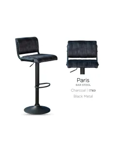 Paris Bar Stool - Charcoal 2