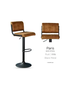 Paris Bar Stool - Rust 2