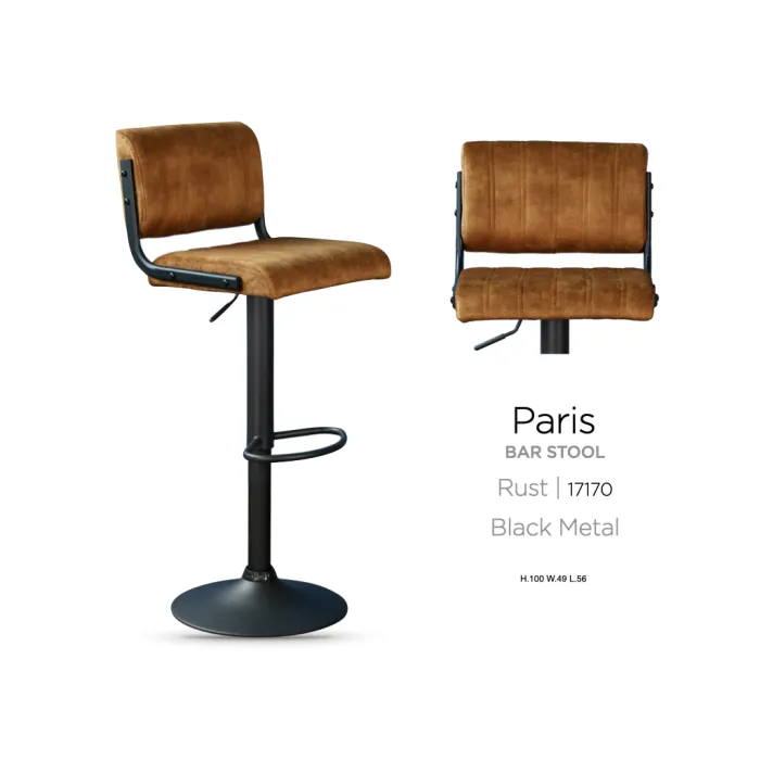 Paris Bar Stool - Rust