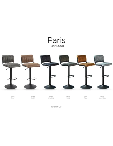 Paris Bar Stool - Rust