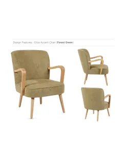 Eliza Accent Chair - Forest Green 2