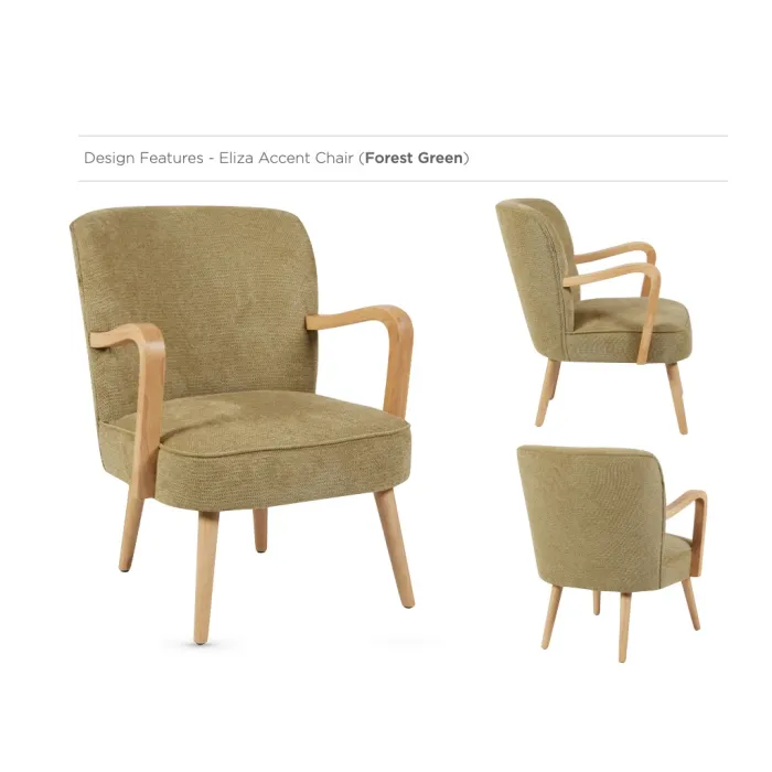 Eliza Accent Chair - Forest Green