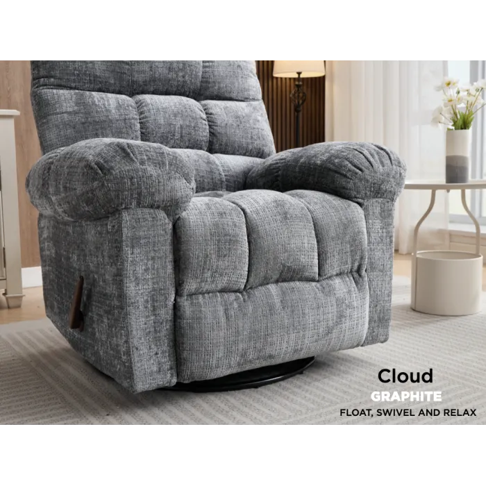 Cloud Swivel Armchair  - Graphite