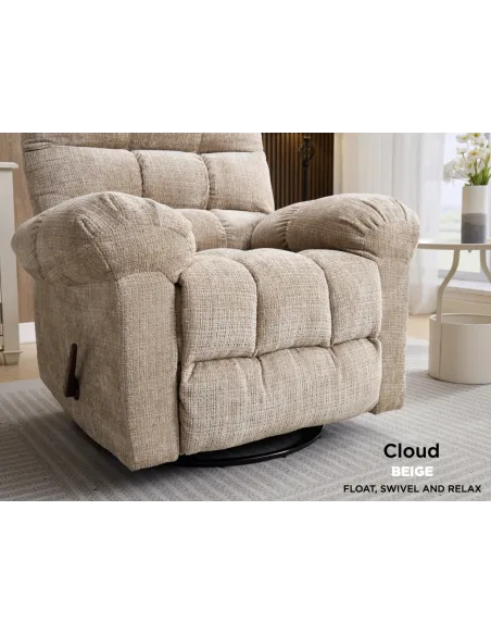 Cloud Swivel Armchair - Beige