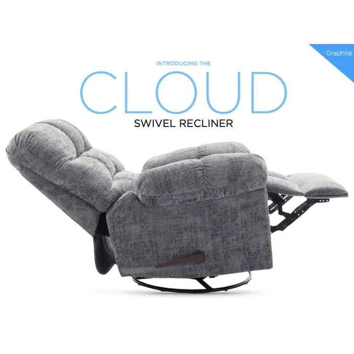 Cloud Swivel Armchair  - Graphite
