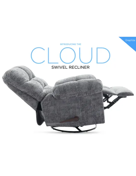 Cloud Swivel Armchair  - Graphite