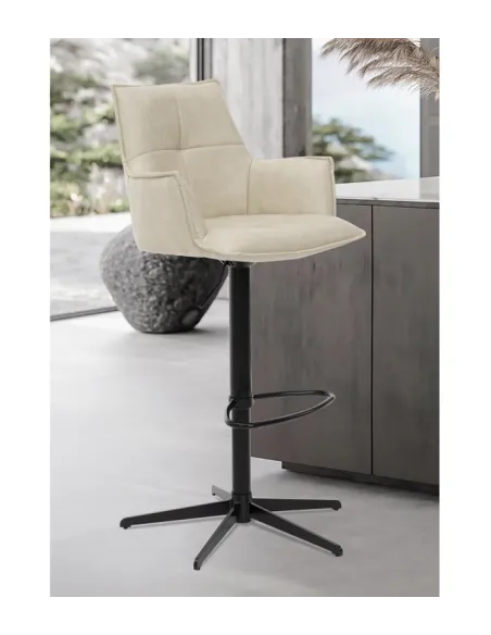 Jacob Bar Stool - Ivory PU