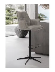 Jacob Bar Stool - Silver Grey PU