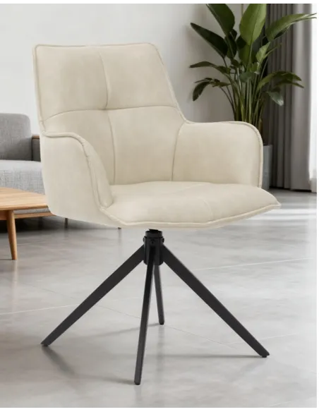 Jacob Dining Chair - Ivory PU