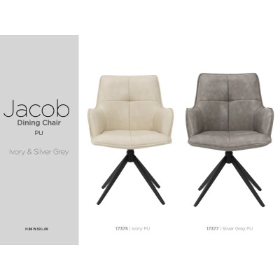 Jacob Dining Chair - Ivory PU