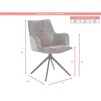 Jacob Dining Chair - Ivory PU