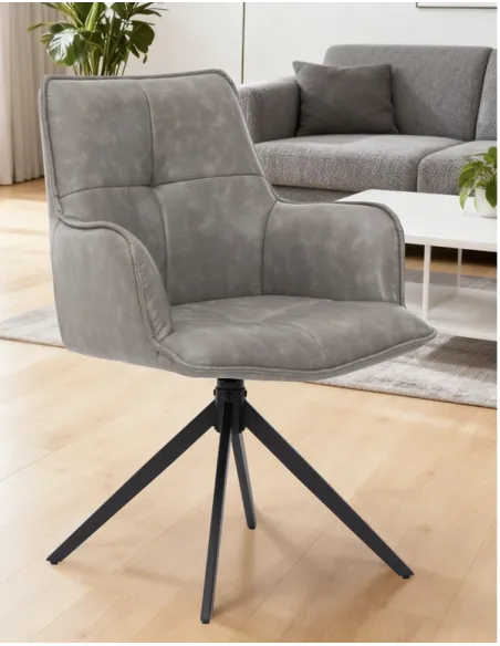Jacob Dining Chair - Silver Grey PU
