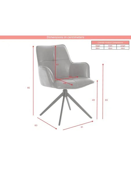 Jacob Dining Chair - Silver Grey PU