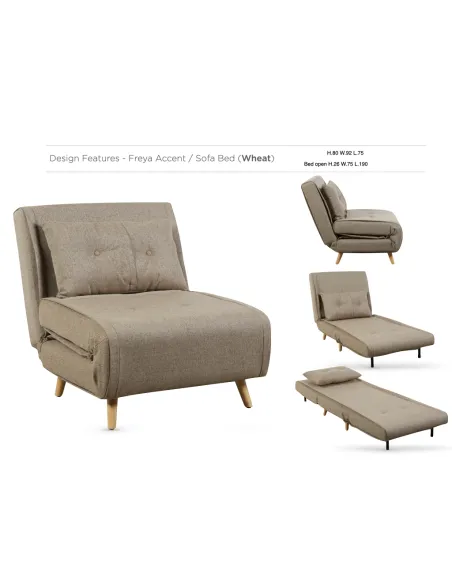 Freya Accent Armchair - Wheat