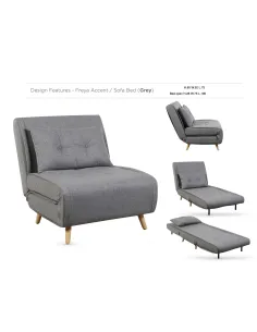 Freya Accent Armchair - Grey 2