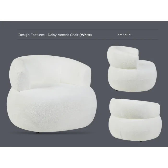 Daisy Accent Chair - White