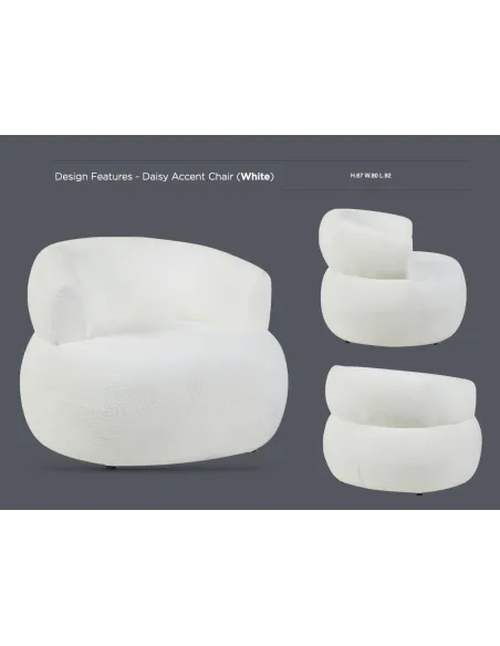 Daisy Accent Chair - White