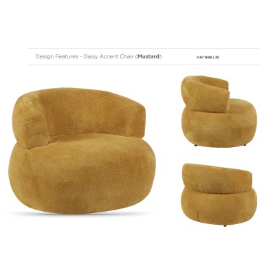 Daisy Accent Chair - Mustard