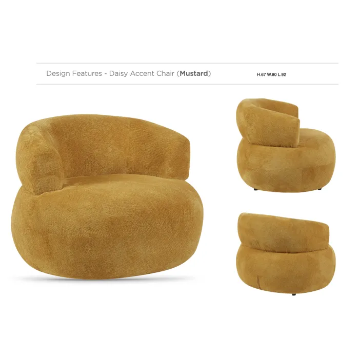 Daisy Accent Chair - Mustard