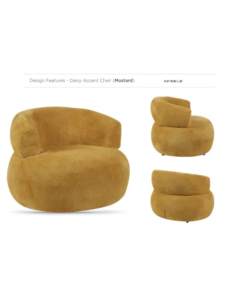 Daisy Accent Chair - Mustard